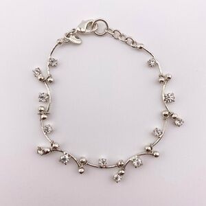 90s Monet Silver Tone Multi Stone Bracelet